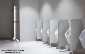 Thi công vách ngăn vệ sinh compact bệnh viện